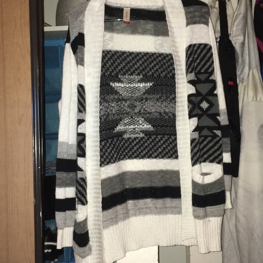 Tribal cardigan & striped cardigan